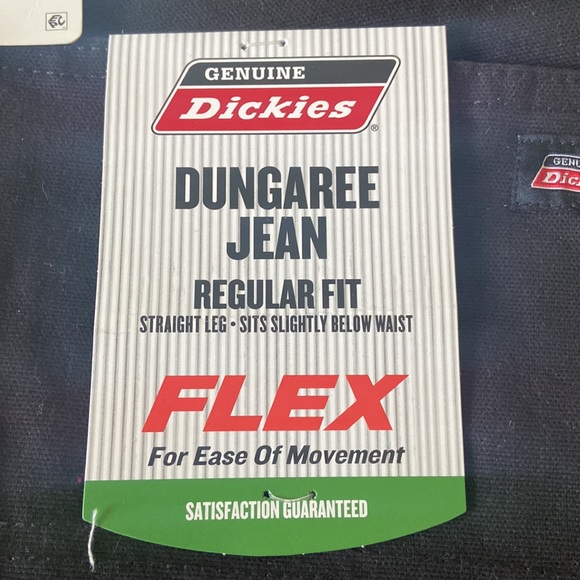 Dickies Dungaree Jean Regular Fit Straight Leg Flex for ease of movement - Picture 3 of 14